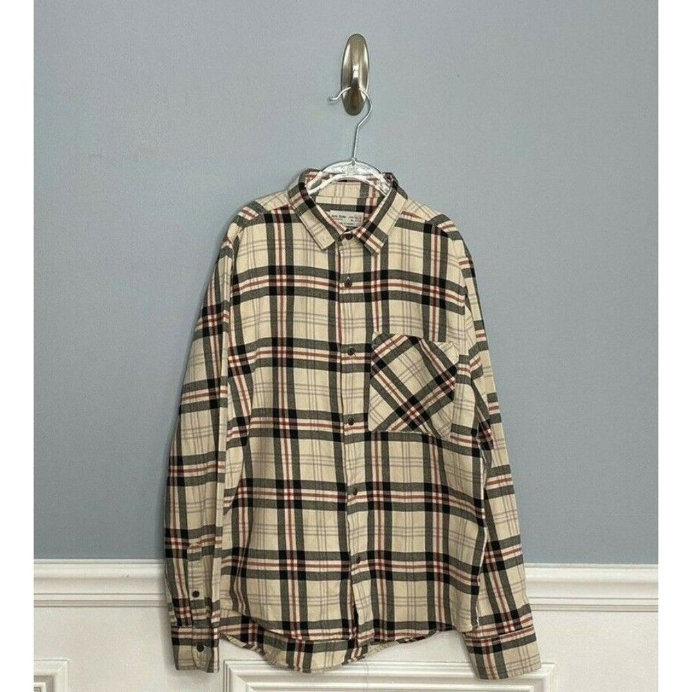 Zara Boys Plaid Button Up Shirt Flannel Size 11/12 - Picture 1 of 5